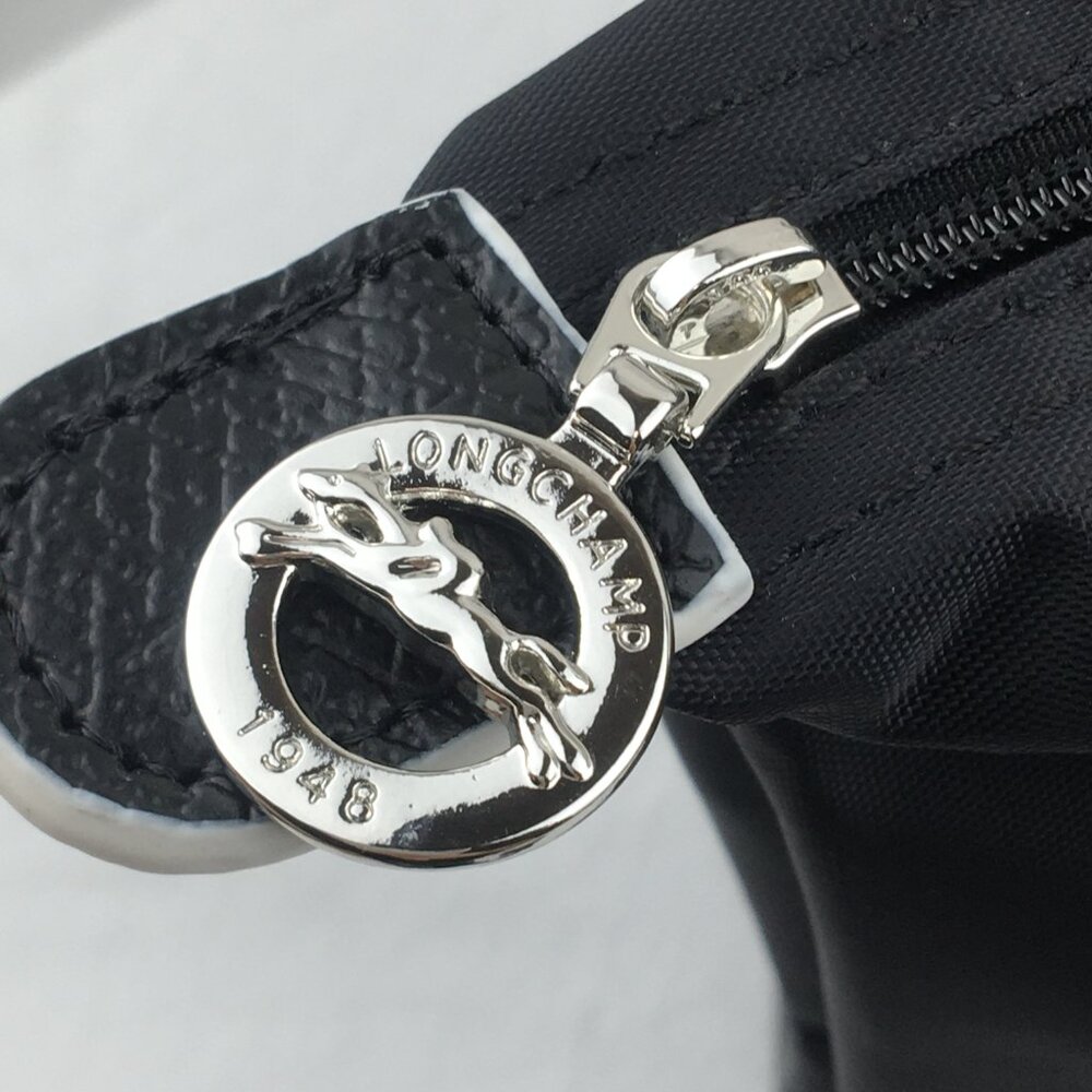 NWT Longchamp Le Pliage Original Large Shoulder Nylon Bag Tote IN NEW BLACK - Picture 8 of 12